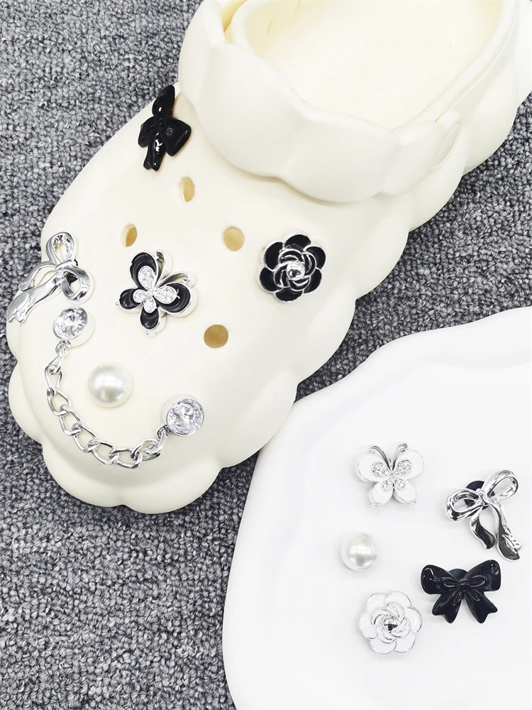 11PCS ABS Schuh Charm Schnallen DIY Phantasie Clogs Teile Zubehör Bogen Dekorationen Fit Frauen Strand Tasche Sandalen Halloween Party geschenke – Detail 4