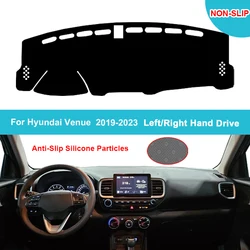 Car Dashboard Cover DashMat for Ford Hyundai Venue 2019 2020 2021 2022 2023 Flannel Suede Polyester Carpet Protector Sun Shade