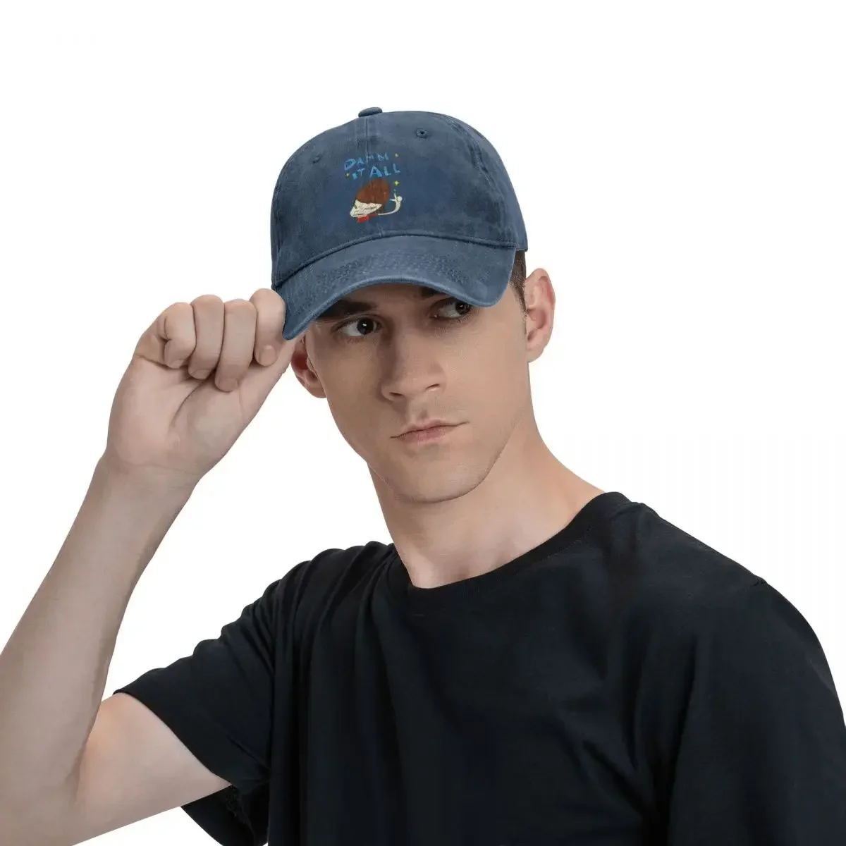 Yoshitomo Nara Damm It All Stuff Men Women Trucker Hat Distressed Denim Hats Cap Vintage Outdoor All Seasons Travel  Hat