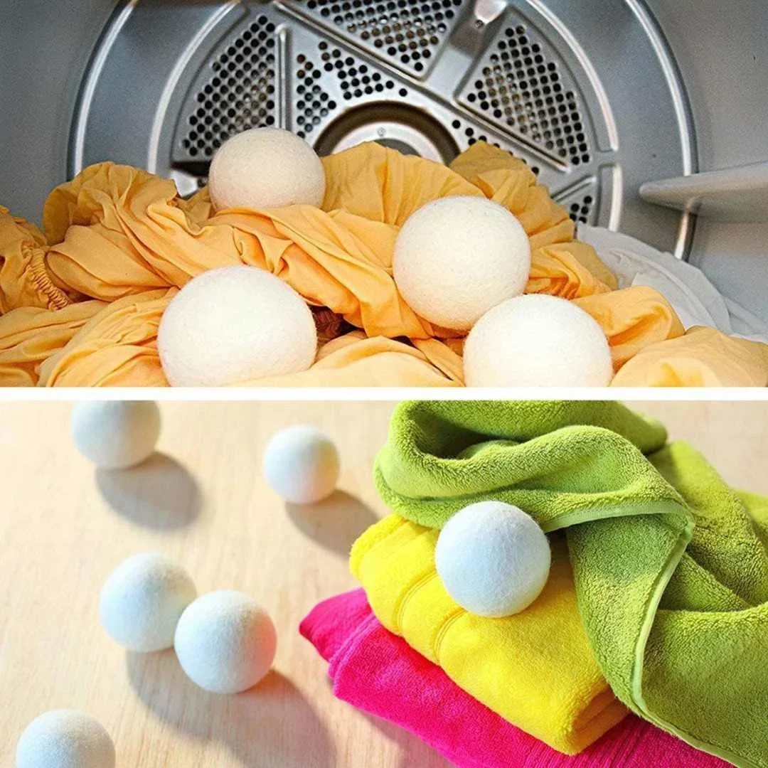Wolle Trockner Bälle Wiederverwendbare Natürliche Weichspüler Wäsche Waschmaschine Zubehör Hause Waschen Fleece Trockner Bälle Kleidung – Detail 11