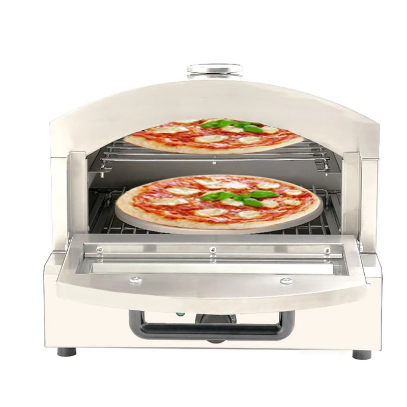 Four à pizza électrique portable en acier inoxydable, 2000W, commercial, chauffage de bureau