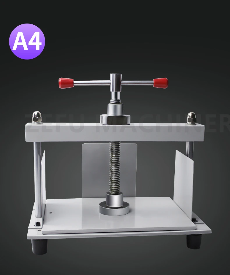 A4 Size Manual Flattening Machine Flat Paper Press Machine for Photo Books, Invoices, Checks, Booklets, Nipping Machine