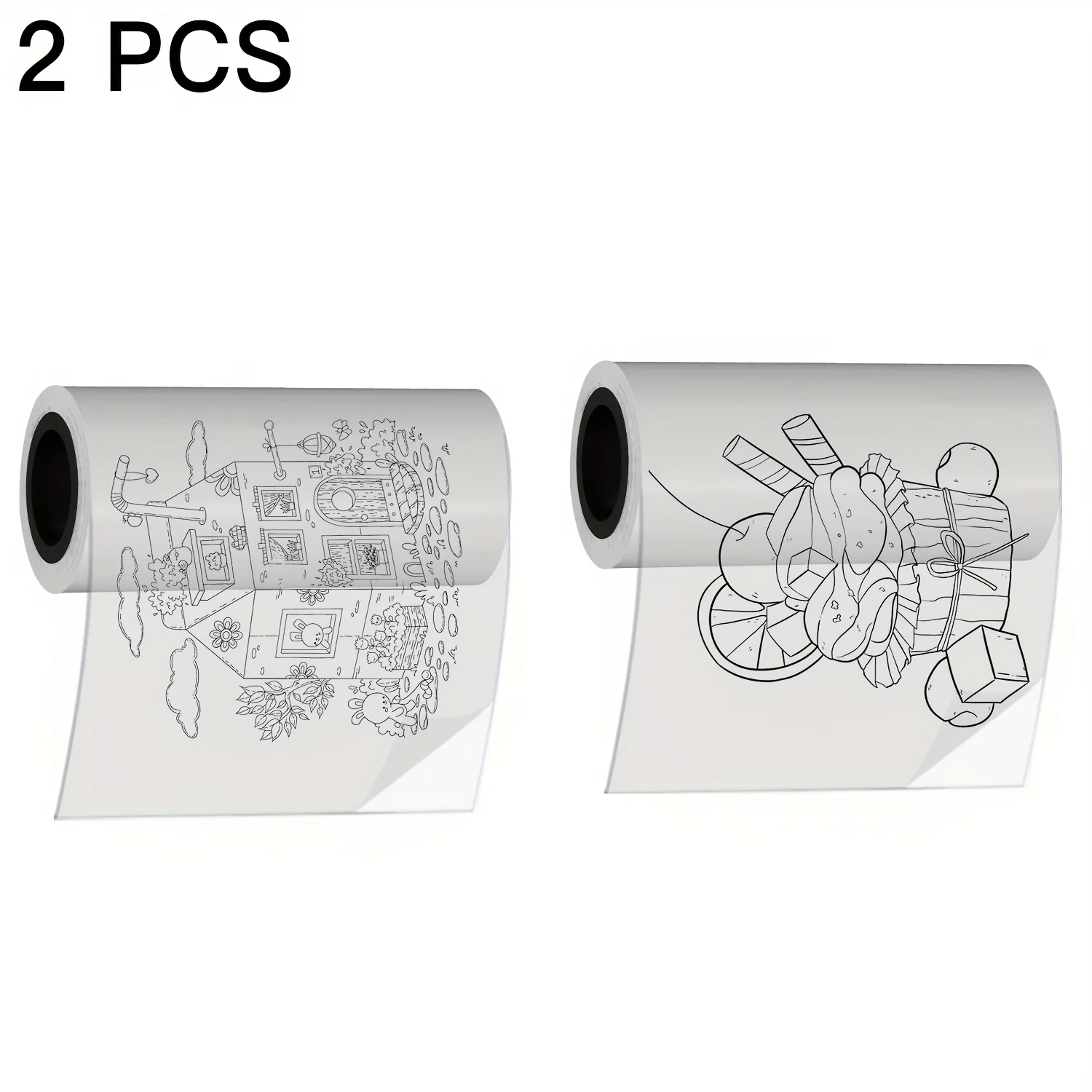 2/4/8 Rolls Transparent Sticker Paper for Portable Mini Printers Universal for DIY/Journaling/Blogging Christmas Cards Projects
