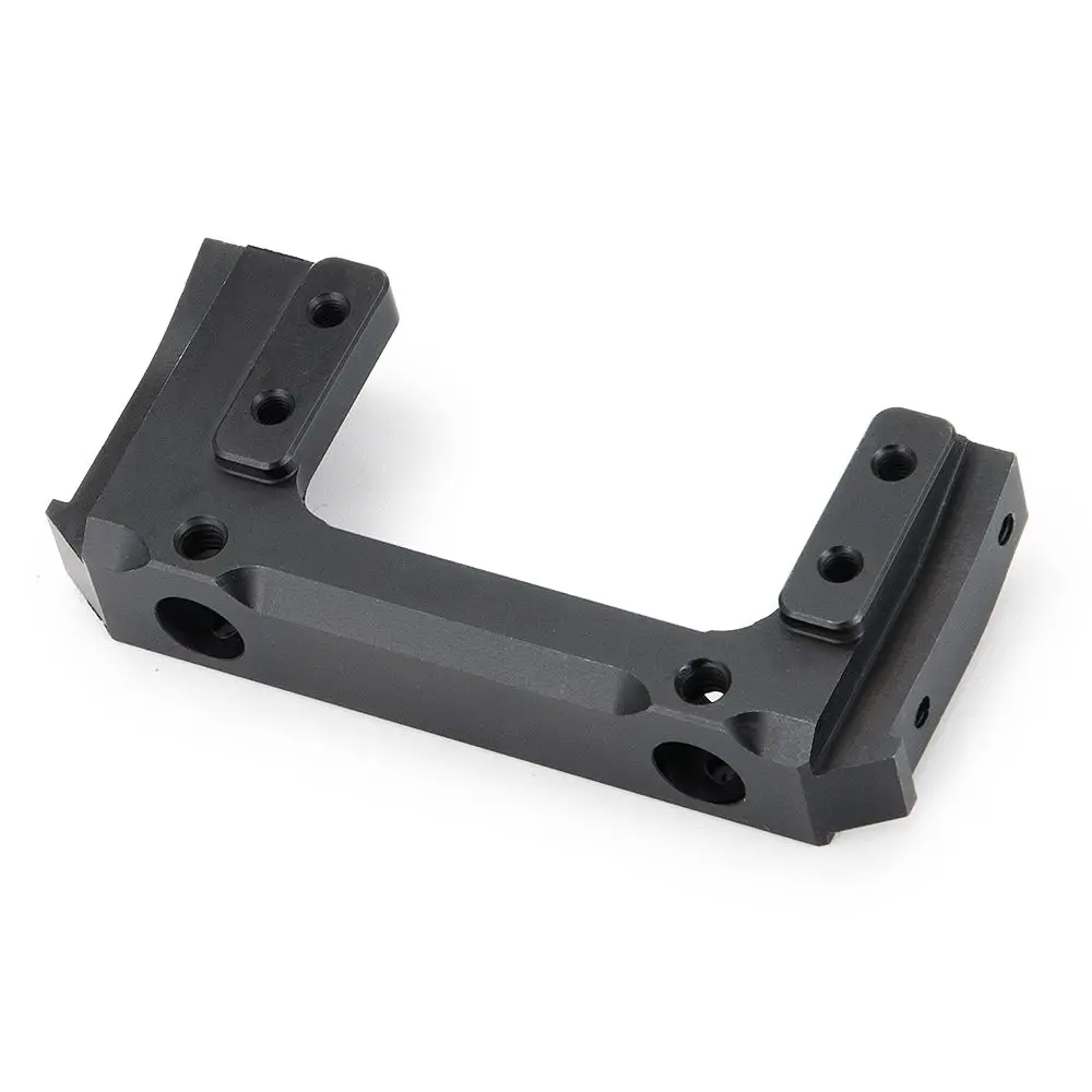 BAAA-Aluminum Alloy Front Bumper Mount Servo Stand for 1/10 RC Crawler Axial SCX10 II AX90046 90046 90047 Upgrade Part,Black