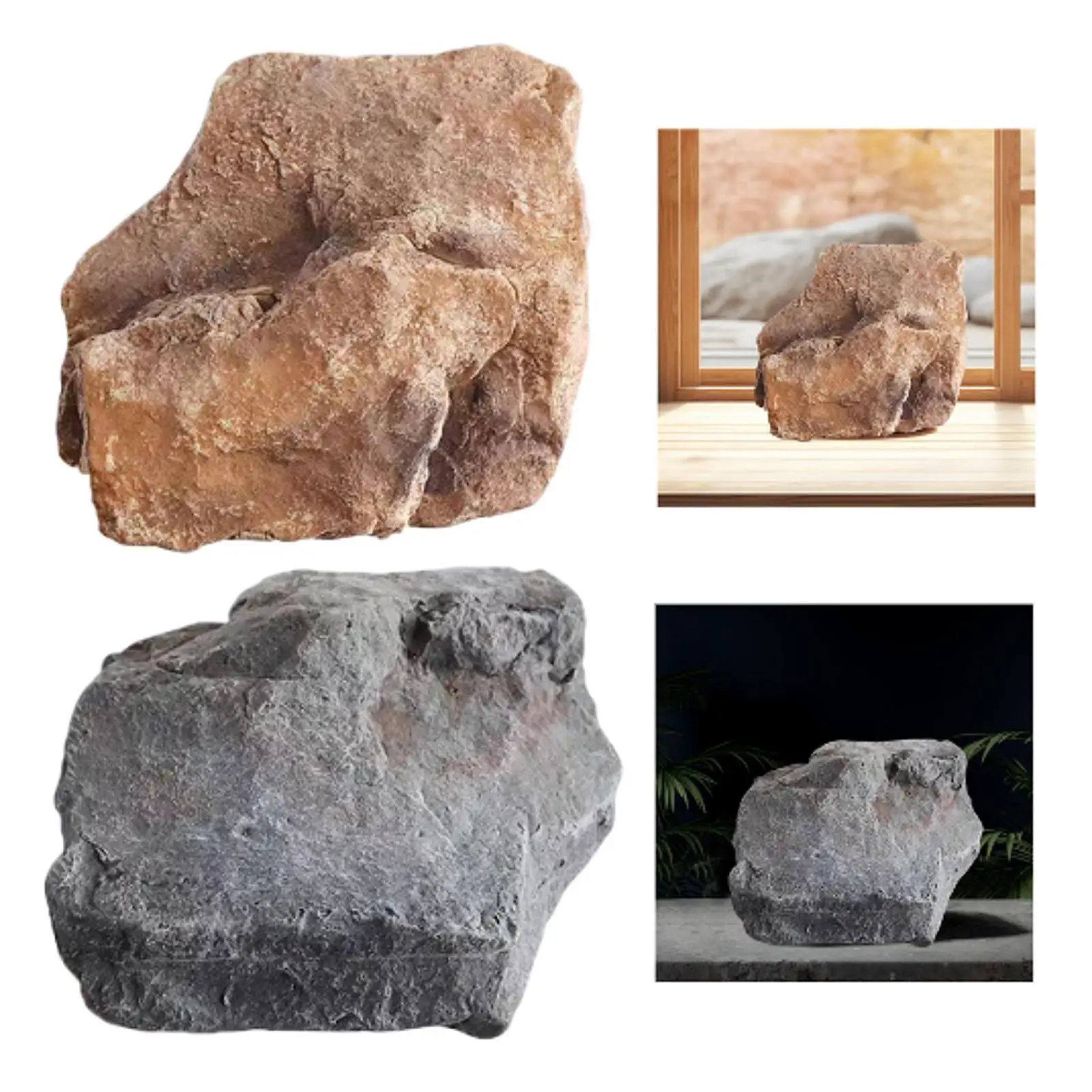Artificial Landscape Rock Photo Props Decorative Portable Decor Ornament for Yard Courtyard Hotels Parks Commercial Streets