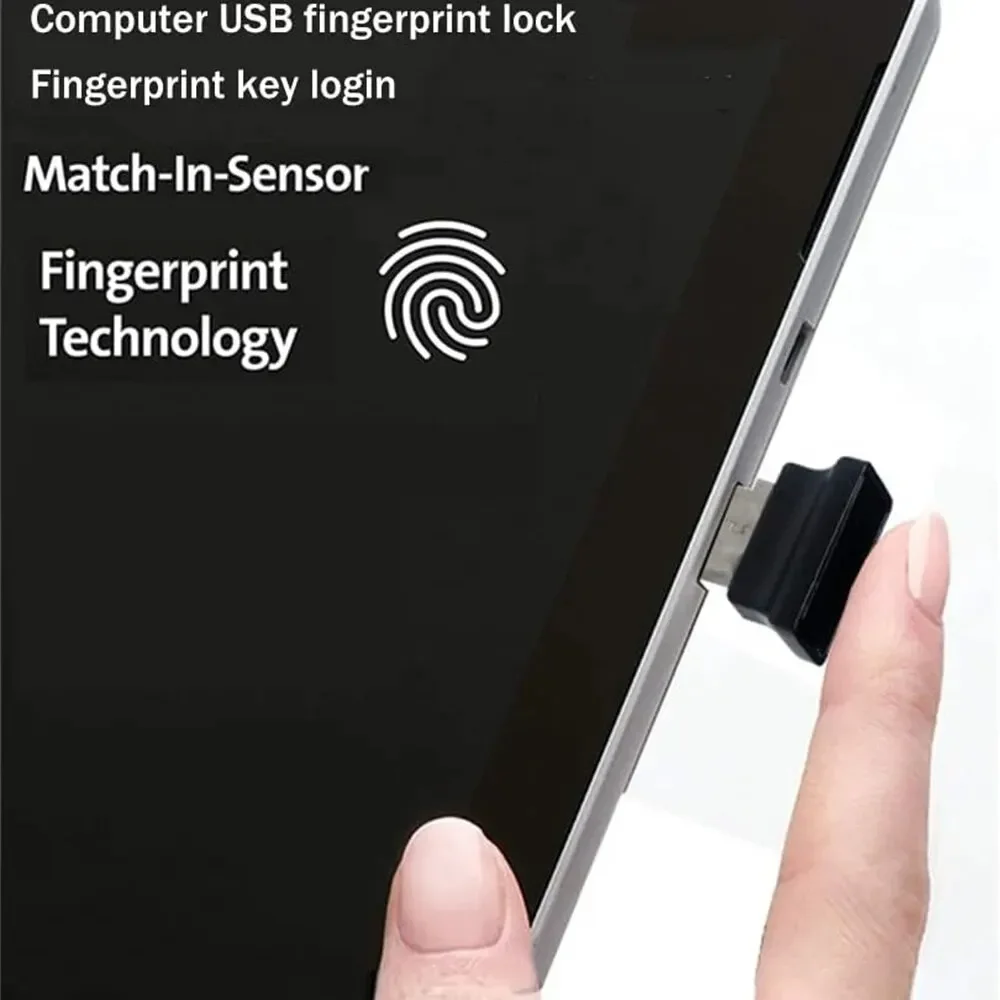 USB Fingerprint Reader for Windows 10 11 Hello Biometric Scanner Padlock Unlock Laptop Accessory Module