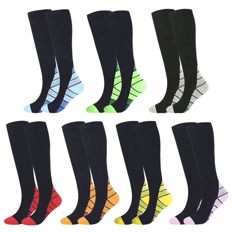 

7pair Classic Mid Tube Socks Pressure Men And Women Running Fitness Sweat Absorbing Breathable Long Tube Compression Gradient