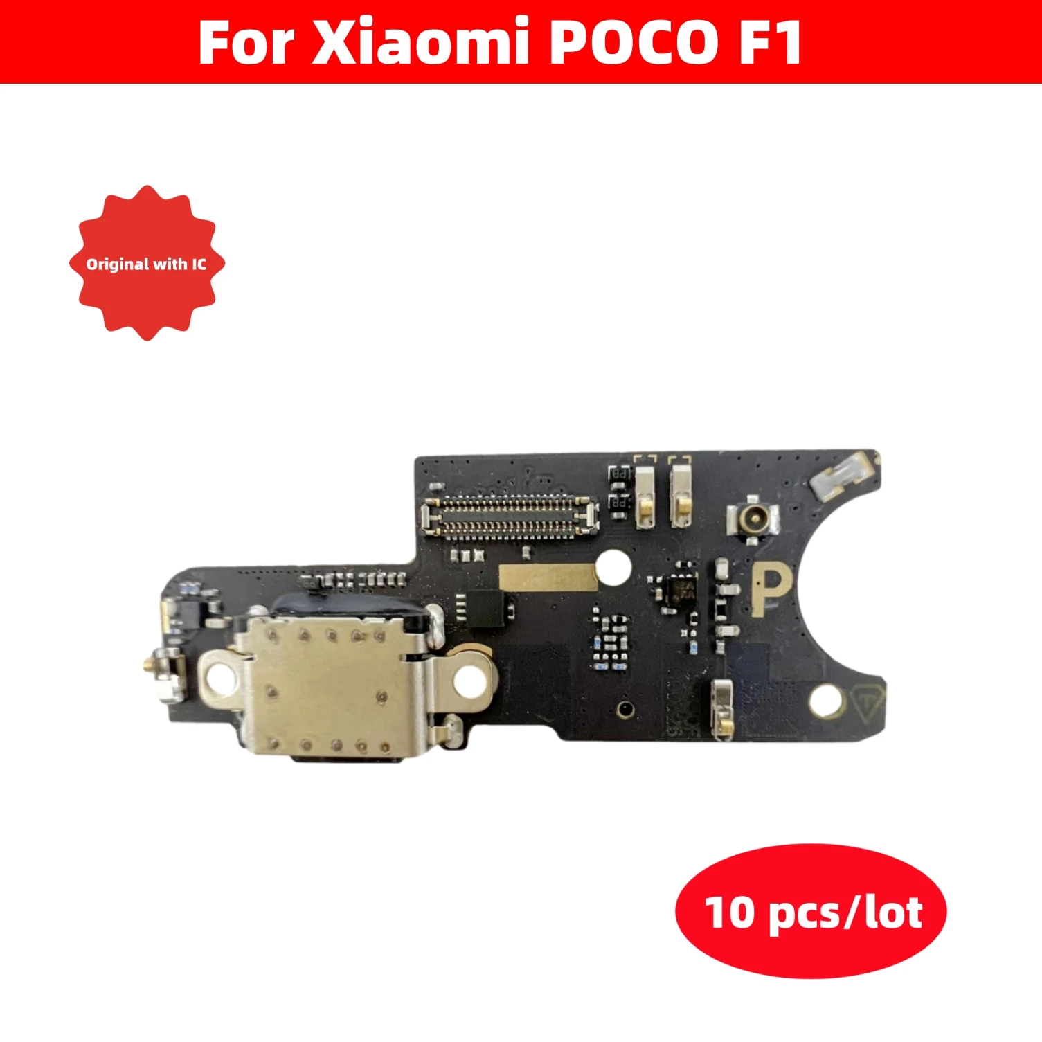 10 Pcs/Lot USB Charger Dock Flex Cable Charging Port Connector Board For Xiaomi POCO F1