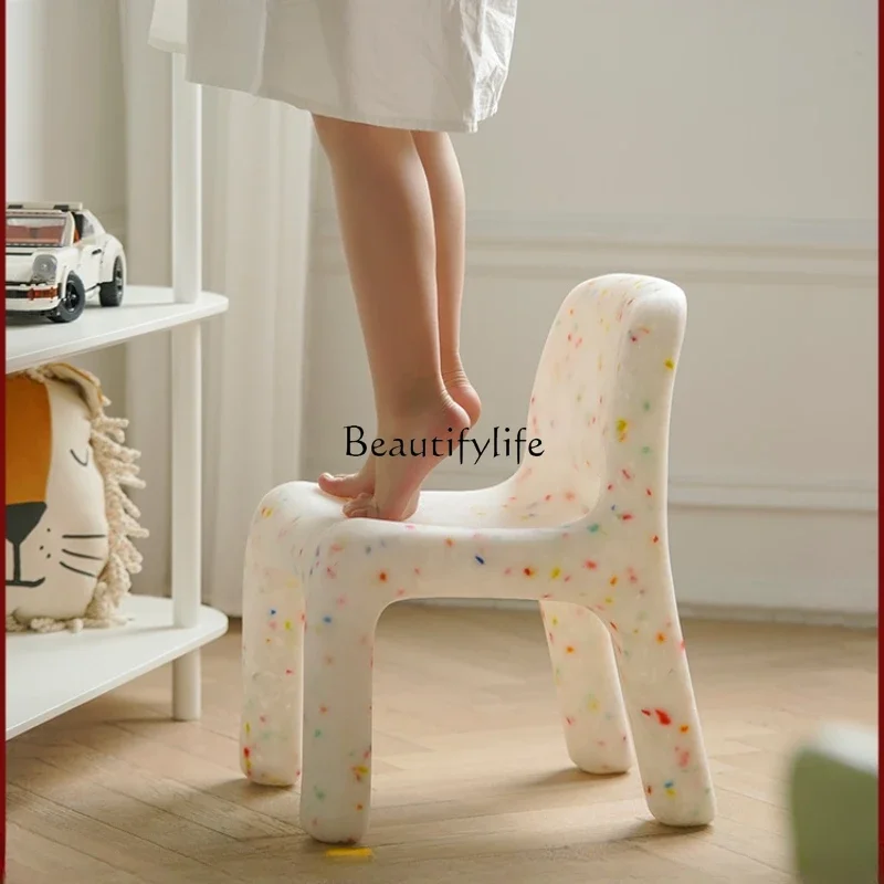 

yj5Small Stool Nordic Backrest Home Low Stool