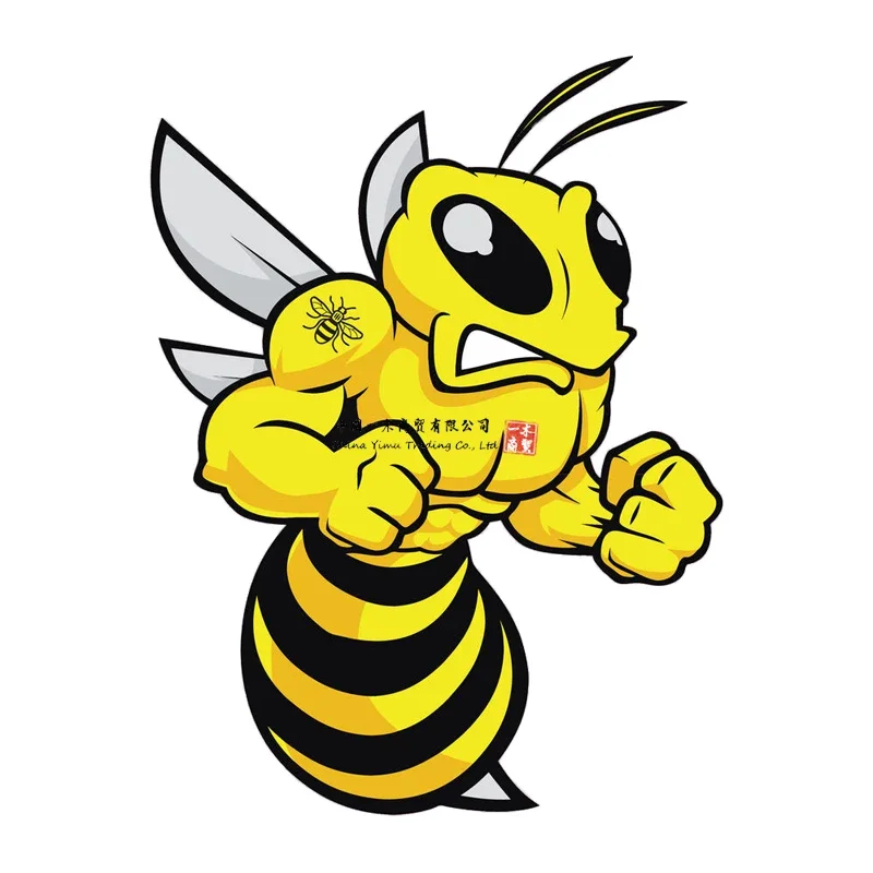 Mancunian Bee Sticker, Angry Manchester Bee Proud to be Car Window Stickers