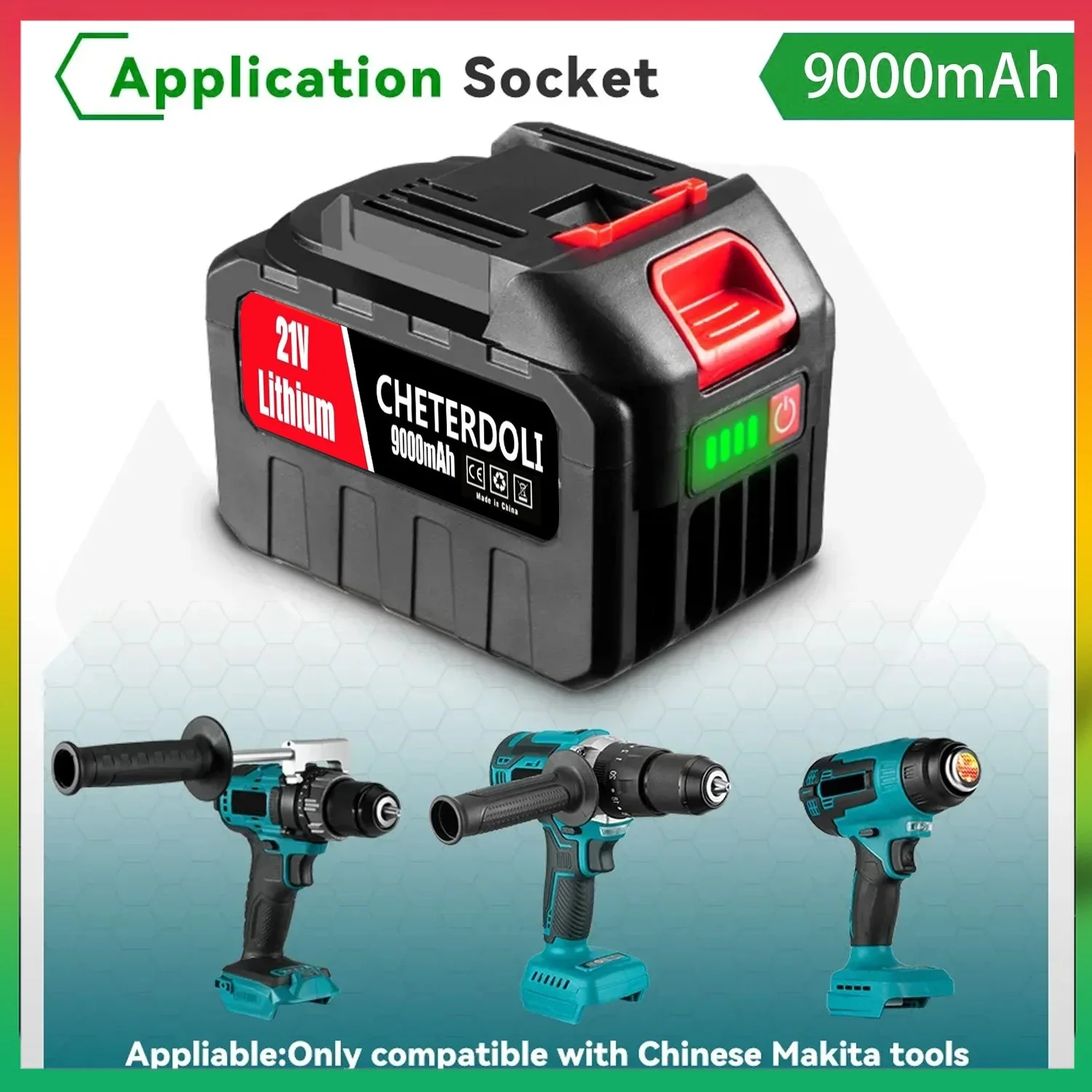 

1-3Pack 3000-9000mAh 21V Li-ion Battery Pack 5S2P Fast Charging for Makita 18V Electric Drill & Electric Driver Tools Batteries