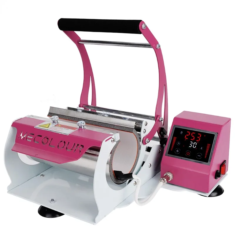 Portable Heat Press Machine Sublimation Printing 11oz 15oz 16oz 20oz Mug Tumbler Press Machine Pink