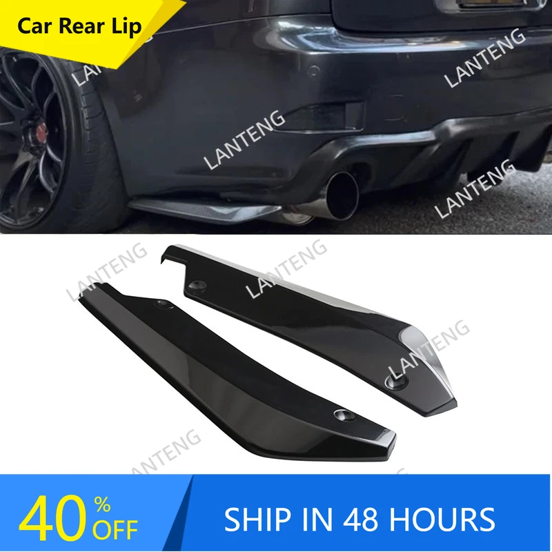 Car Rear Bumper Side Diffuser Spoiler Lip Splitter Extensions For L-exus IS250 IS300 IS350 Corner Wrap Wing Canard Cover Body