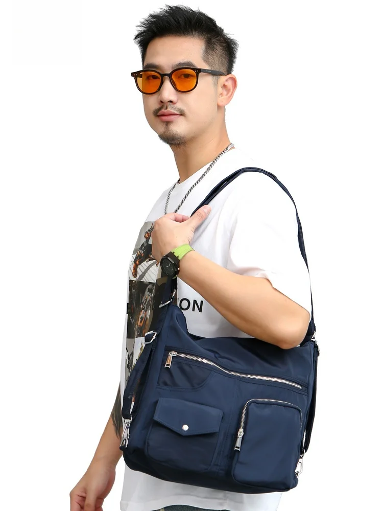 

Water-Resistant Lightweight Men's Casual Handbag with Long oulder Strap for Commuting Traveling And op
