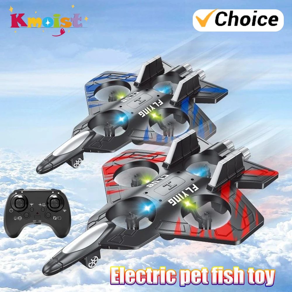 2.4G Rc Plane With LED Light RC Helicopter 360 Flip Fighter Remote Control Airplane Kids Toys for Boys Birthday Xmas Toy Gifts