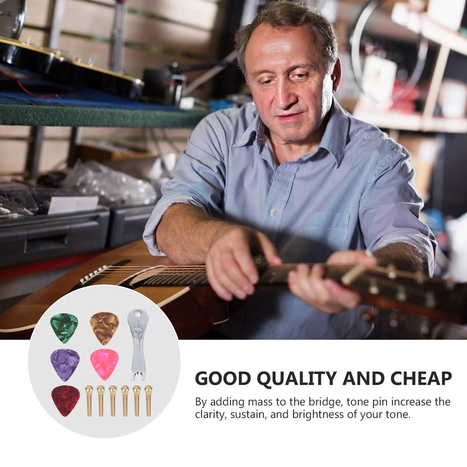 

Pick Guitar Repair Supplies Picks Accessories Peg Bridge Pin for Endpin Alloy Tool