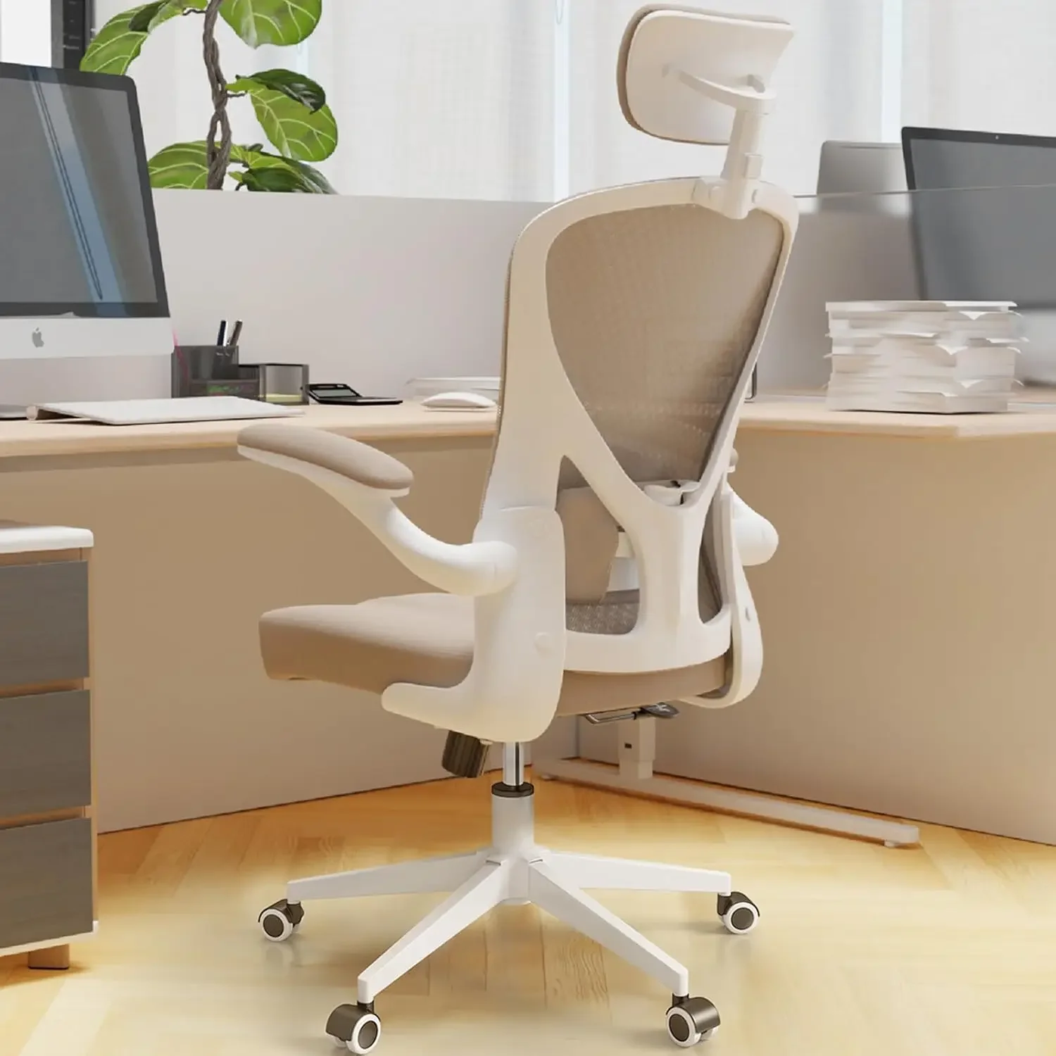 

Ergonomic Office Chair - Comfy Desk Chairs with Wheels and Arms, 500LB Heavy Duty Mesh Computer Chairs with Comfortable Head