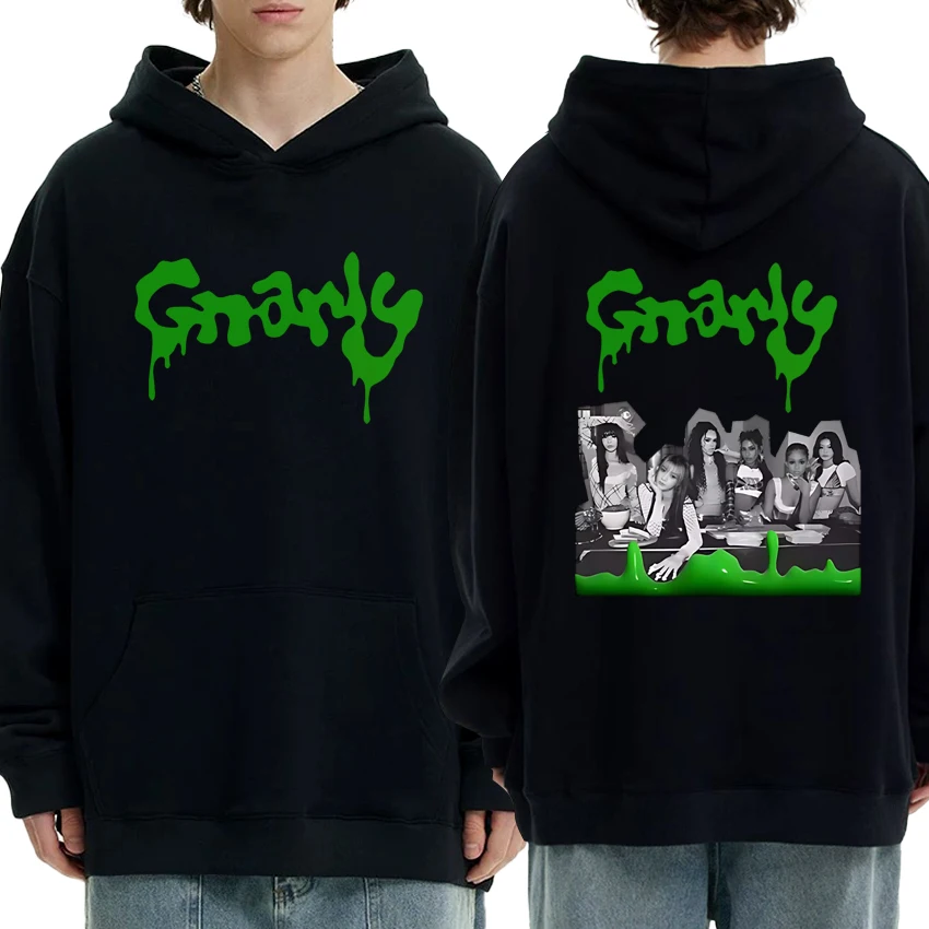 

Korea Kpop KATSEYE 2025 Album Double Sided Graphic Hoodies Autumn Winter Men women Trend Y2k Sweatshirt Unisex Fleece pullover