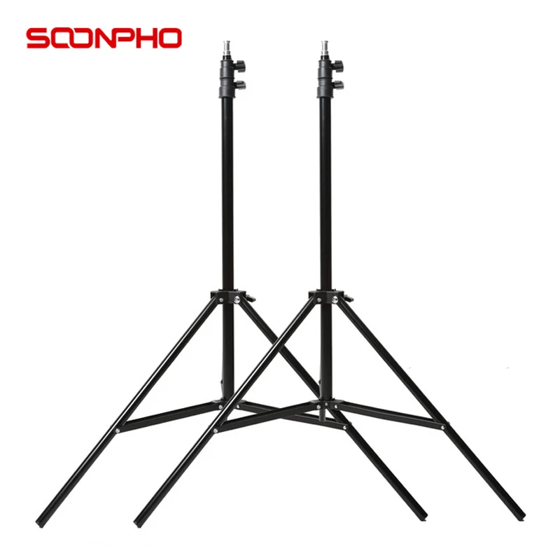 SOONPHO 2M 79in 1/4 Screw Light Stand  Photography Photo Studio Aluminum Alloy Tripod Tripod For Godox Softbox Video Flash Stand