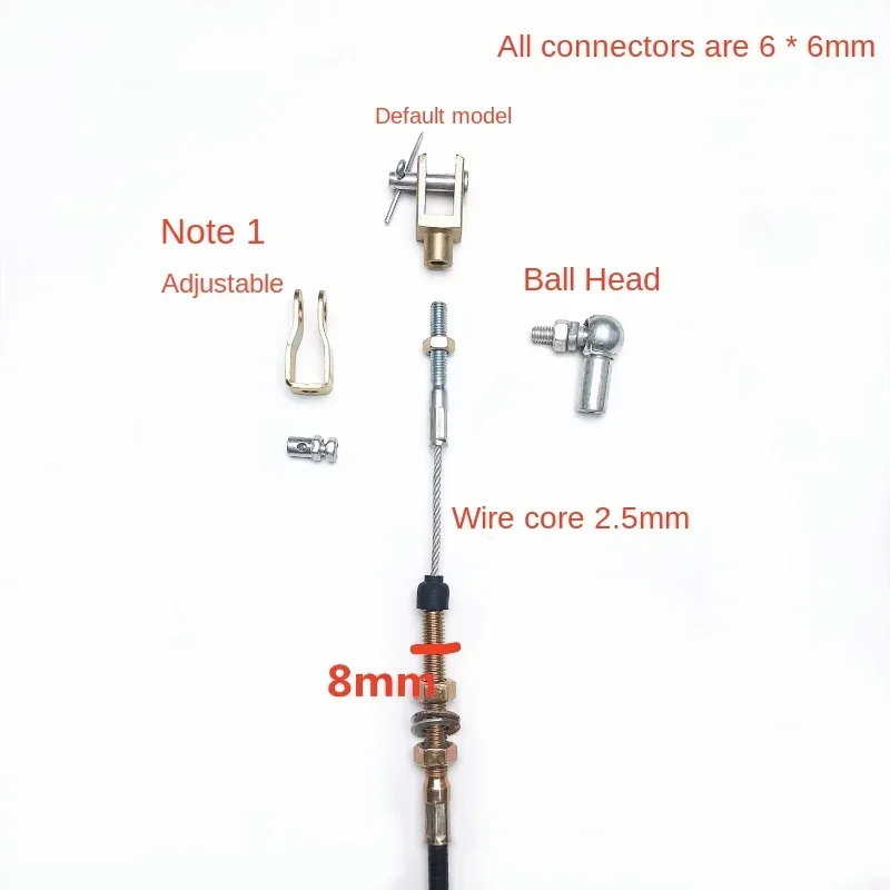 Throttle Cable Modified Wire Controller Manual Excavator Tractor Harvester Universal Thickened Wire SANY ZHONGLIAN KOMATSU