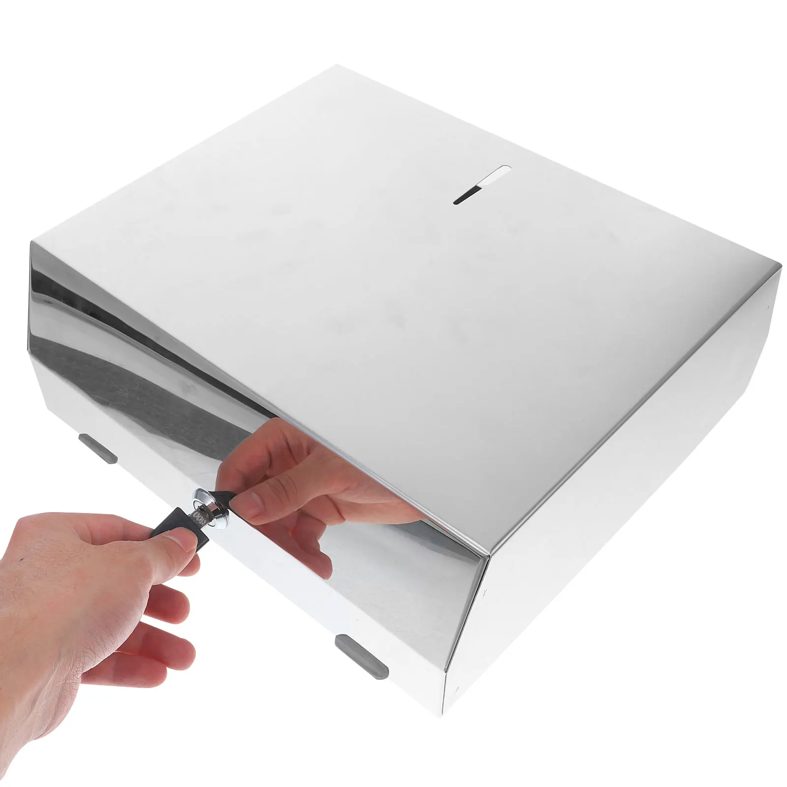 

Stainless Steel Paper Towel Dispenser Wall Mount Commercial Bathroom Towel Holder Elegant Design For Hospital Public