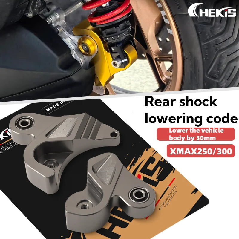 

Chekis Is Suitable for Yamaha Xmax250 Xmax300 Motorcycle Modification Accessories Rear Shock Absorption Reduction Bracket Aluminum Alloy Body Seat High Reduction Code Rear Shock Absorber Reduction