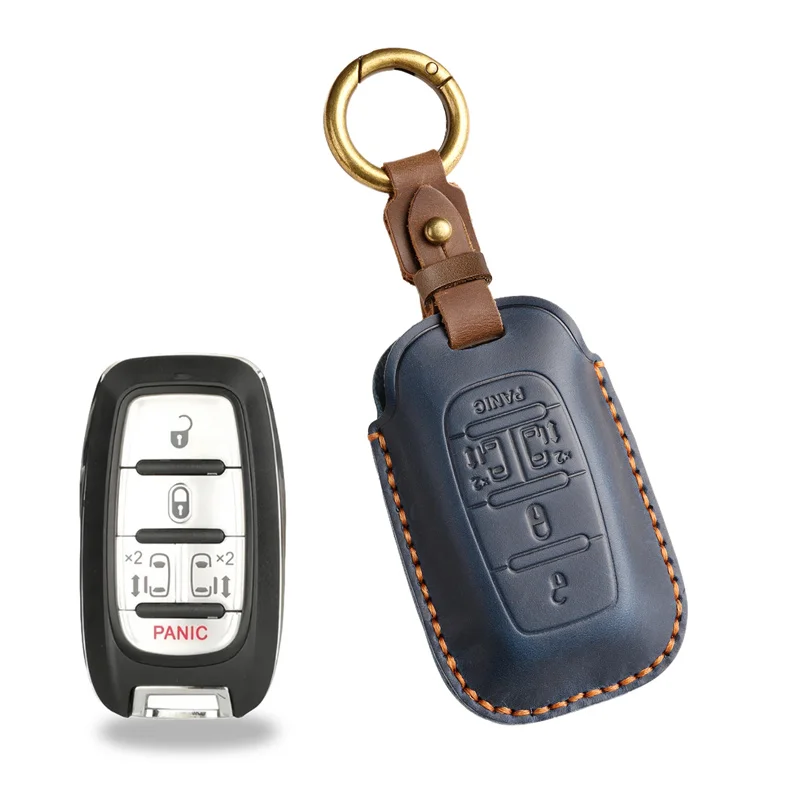 Key Fob Cover with Keychain, Genuine Leather Full Protection Key Case for 3 6 Alexa CX30 CX50 CX60 CX3 CX4 CX5 CX8 CX9 Non-OEM