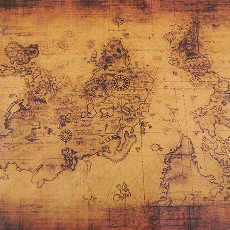 كبير خمر نمط الرجعية ورقة ملصق غلوب خريطة العالم القديم هدايا 71x51 سنتيمتر دروبشيب