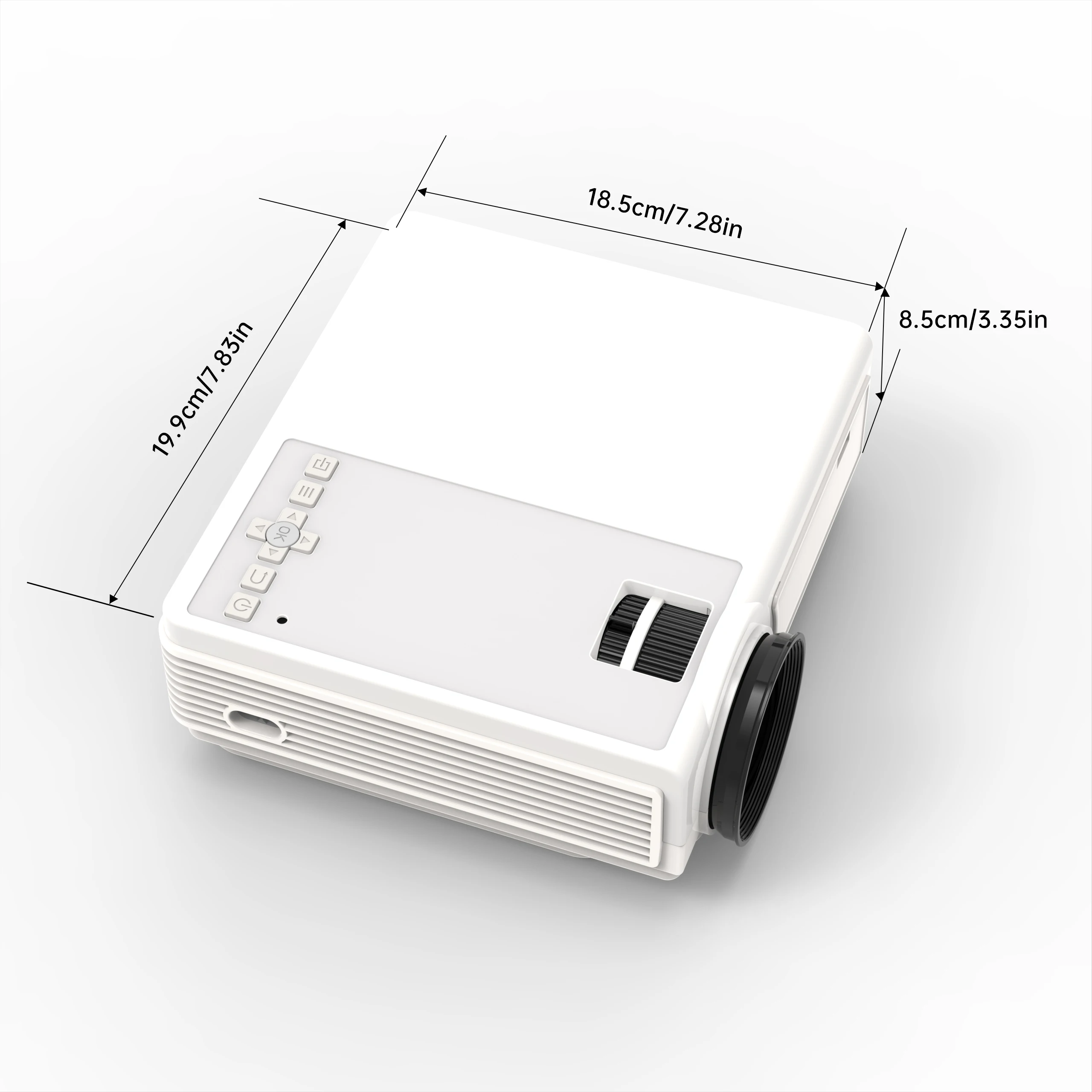 Native 1080P Projector with WiFi, 4K Support Home Projector, Portable Outdoor Projector,Movie Projector Compatible with TV Stick