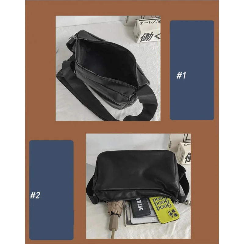 Crossbody Bag Men Leather Bags Fashion Trendy Sports Shoulder pack Soft Casual