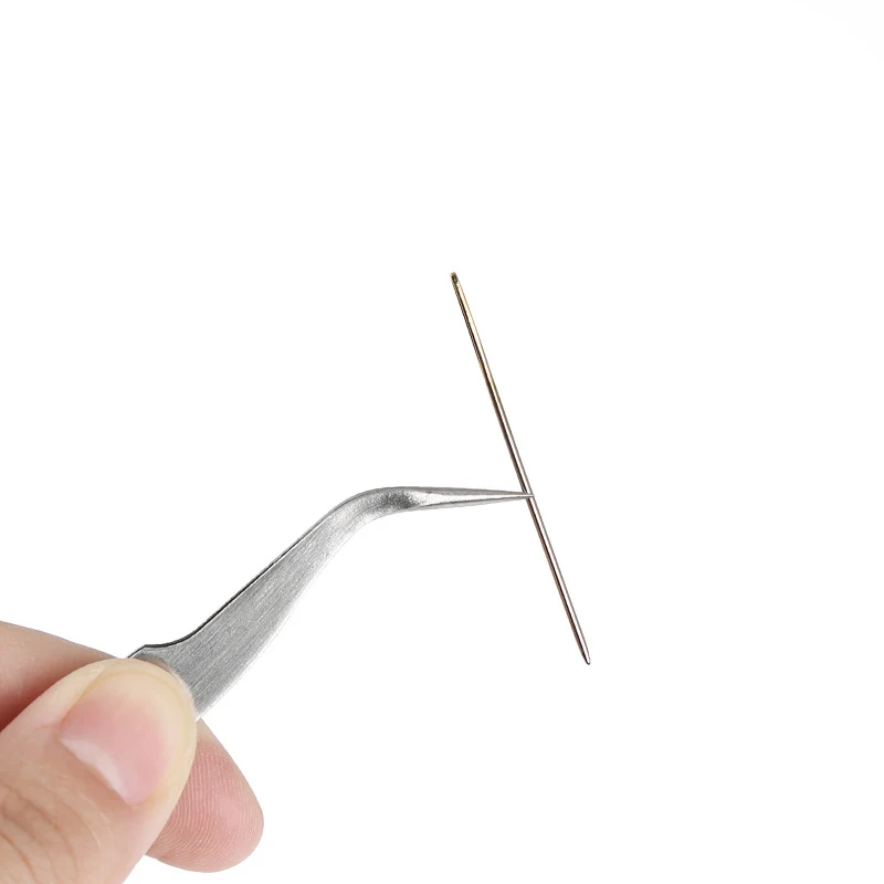 Aço inoxidável precisão pinças retas para crafting pinça angular sobrancelha pinças para eletrônica diy ferramentas de produção