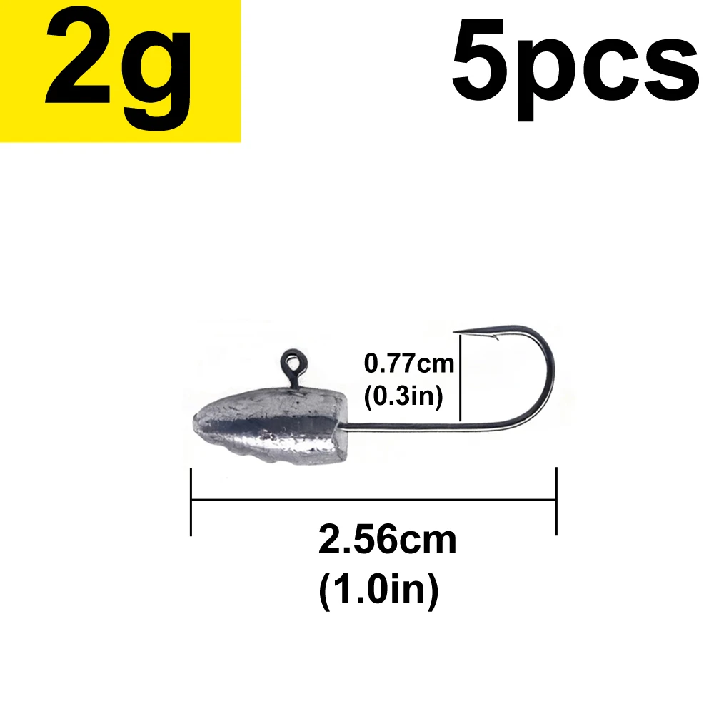 Lurestiker 2g 3g 5g 7g 10g 5 stücke angeln locken jig blei kopf micro-objekt haken für mini weichen wurm köder, drop-shot wurzel fisch angelgerät