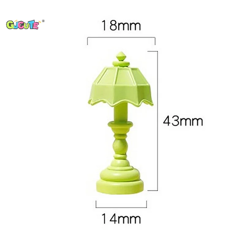 1Pcs Candy Colored Lighting Simulation Mini Table Lamp Ornament Doll House Lamps Decor Accessories Dollhouse Miniature Toy Model