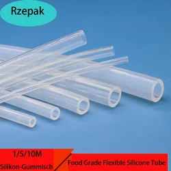 Tuyau en caoutchouc de silicone transparent de qualité alimentaire, flexible, non toxique, ID 0.5, 1mm, 2mm, 3mm, 4mm, 5mm, 6mm, 7mm, 8mm, 9mm, 10mm, 12mm, 13mm, 14mm, OD, 1 m, 5 m, 10m