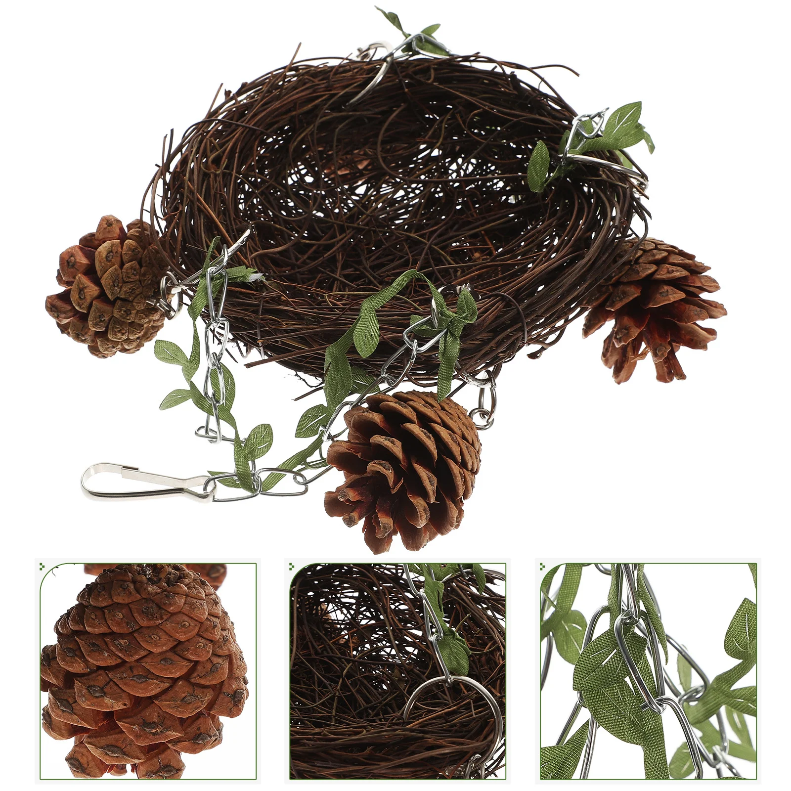 

Natural Rattan Bird Nest Small Medium Large Suspended Parrot Cage Swing Resting Bed Rattan Bird Nest Small Parrot Toys