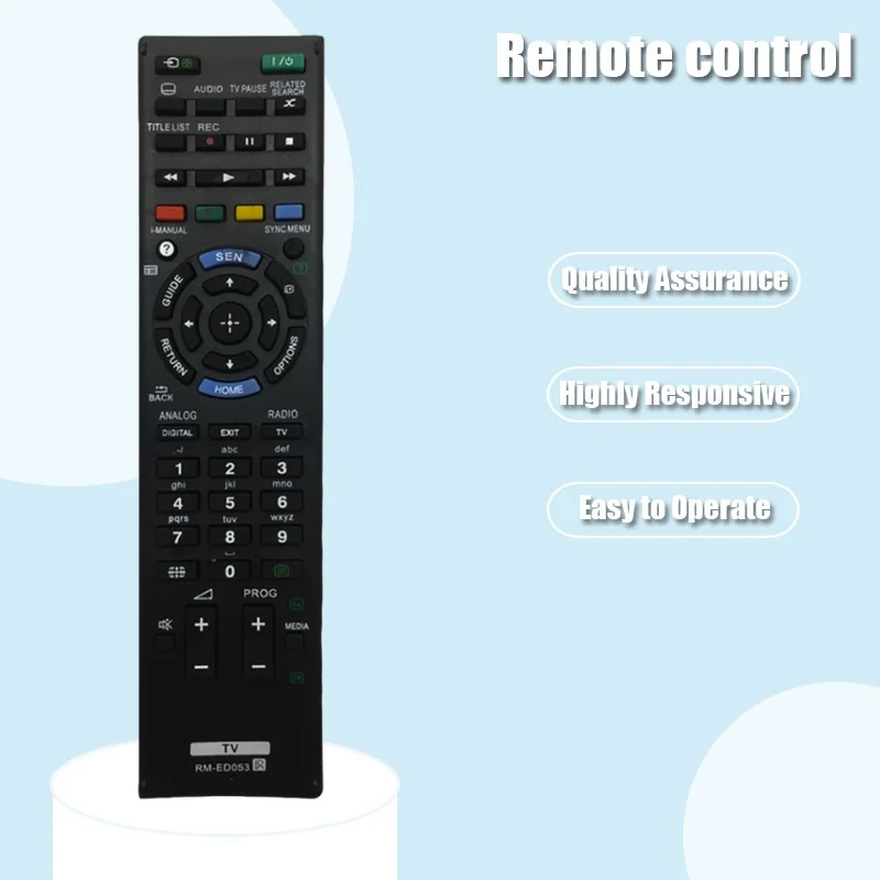 New RM-ED053  for Sony TV Remote Control KDL-32W600A KDL-24W605A KDL-32EX653 KDL-32EX500 KDL-50W656A KDL-32EX503 32EX504