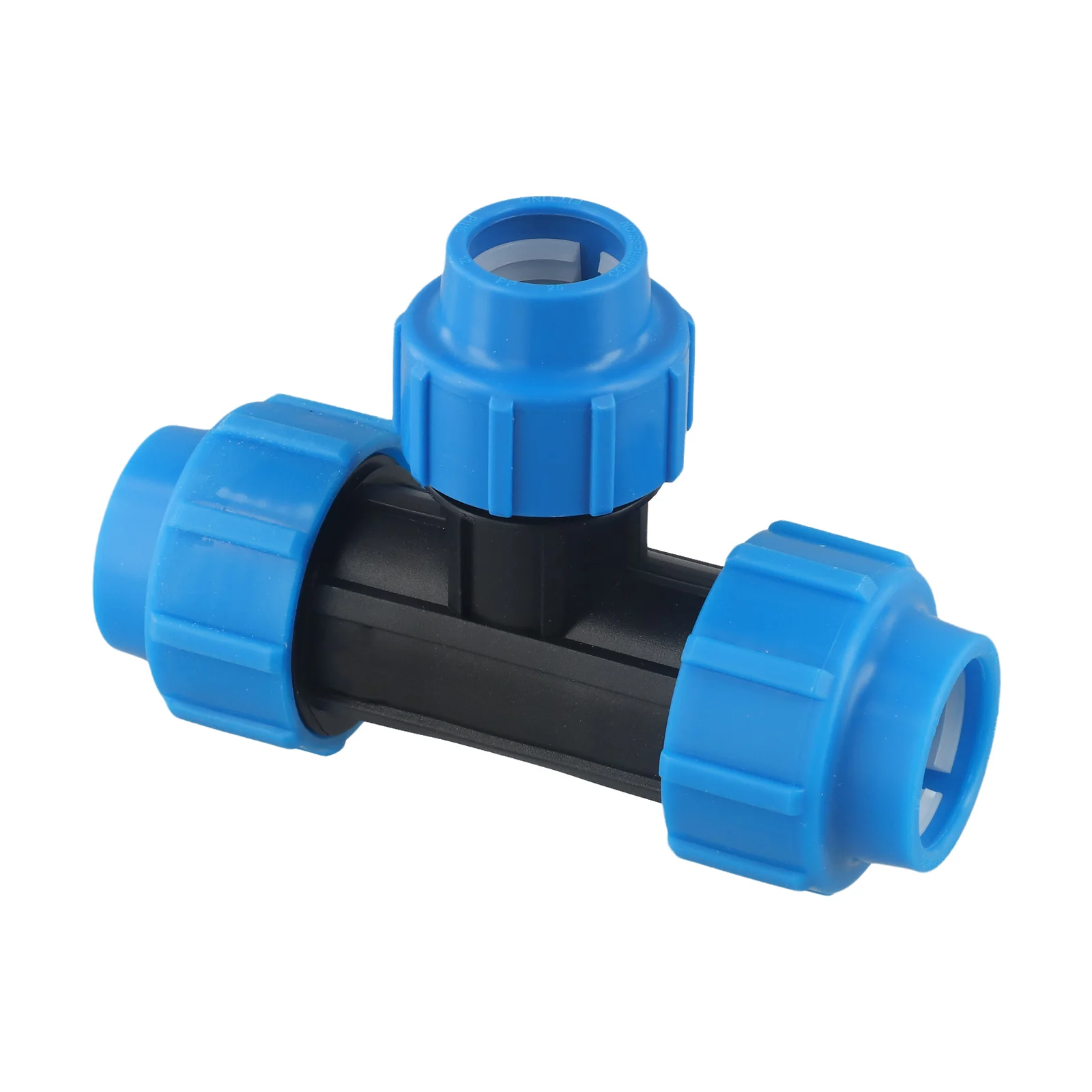 Raccordi per tubi dell'acqua a T riducenti in PE da 4 pezzi per sistema di irrigazione Giunto in plastica per giardinaggio ed uso agricolo