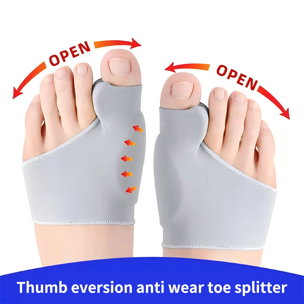 Toe Spreader Separator Bunion Hallux Valgus Corrector Silicone Feet Bone Thumb Adjuster Correction Pedicure Sock Straightener