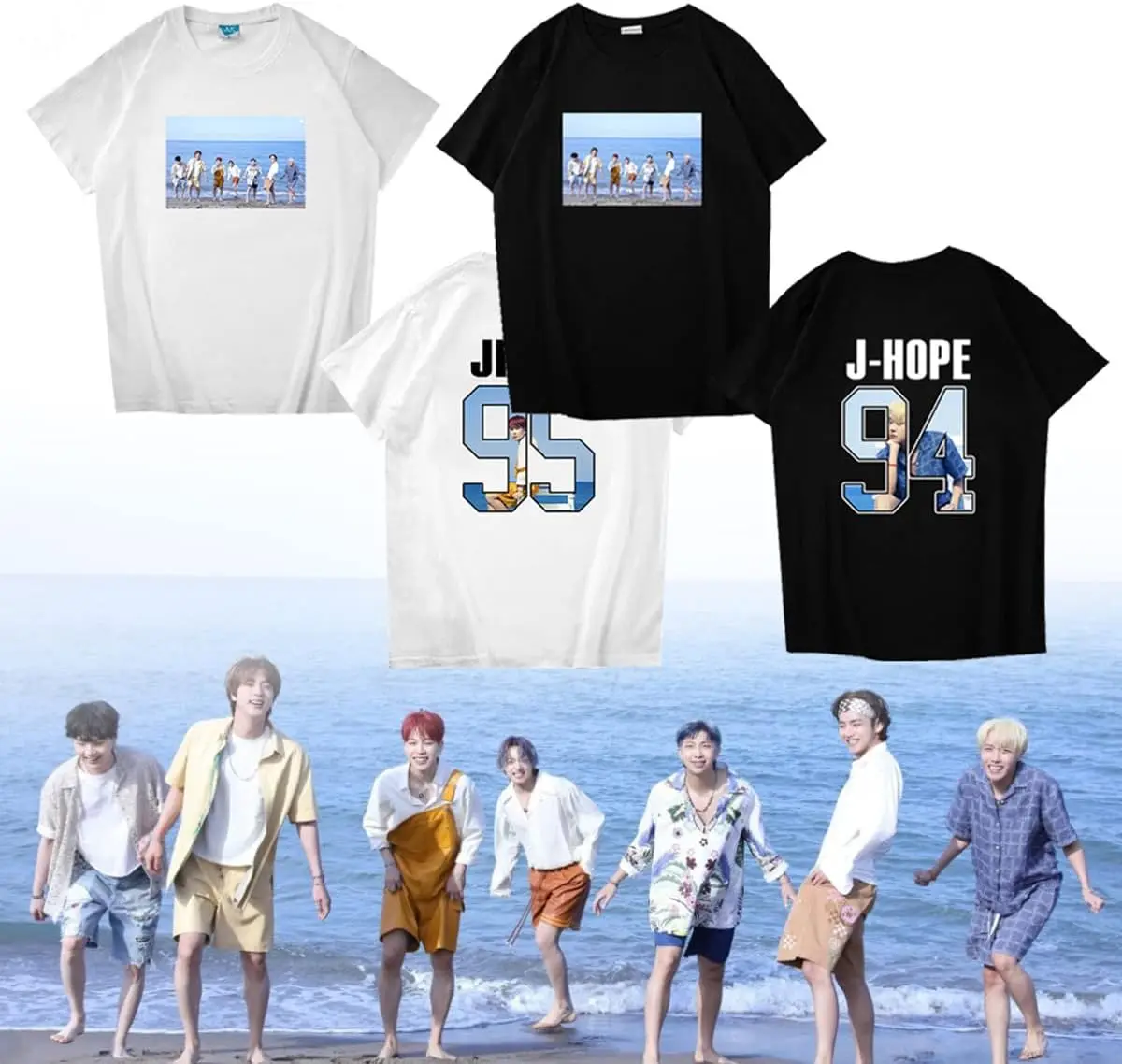 Kpop Merchandise Tshirt RM Jimin Suga Jungkook V Shirt Tee Shirt