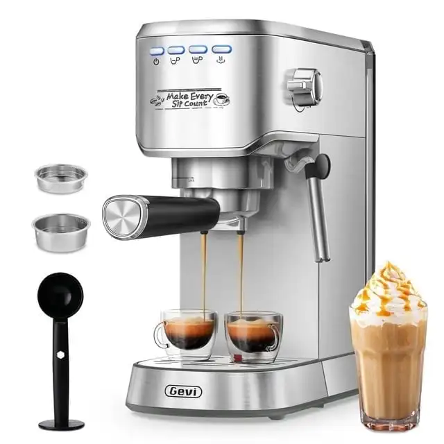 

20-барная эспрессо-машина, нержавеющая сталь, бытовые эспрессо-машины