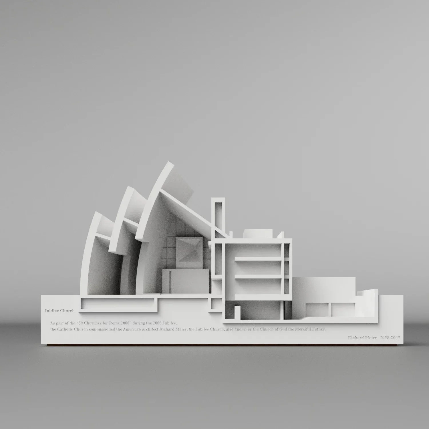 Richard Meier | Millennium Church | Cement Architectural Models Concrete Home Decorative Ornaments