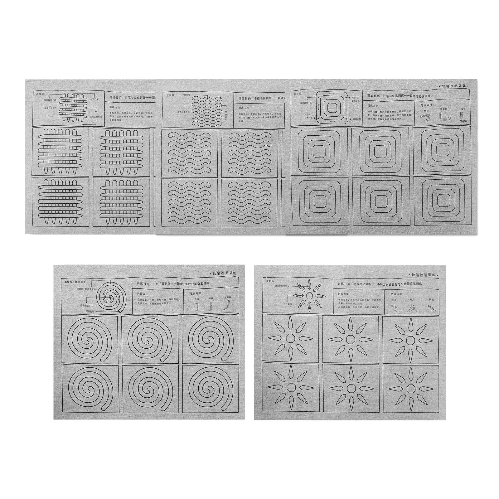 1Set Beginner Calligraphy Cloth Kit for Children Thick Water Writing Tracing Mat with Multiple Copybooks Pen Holding Practice