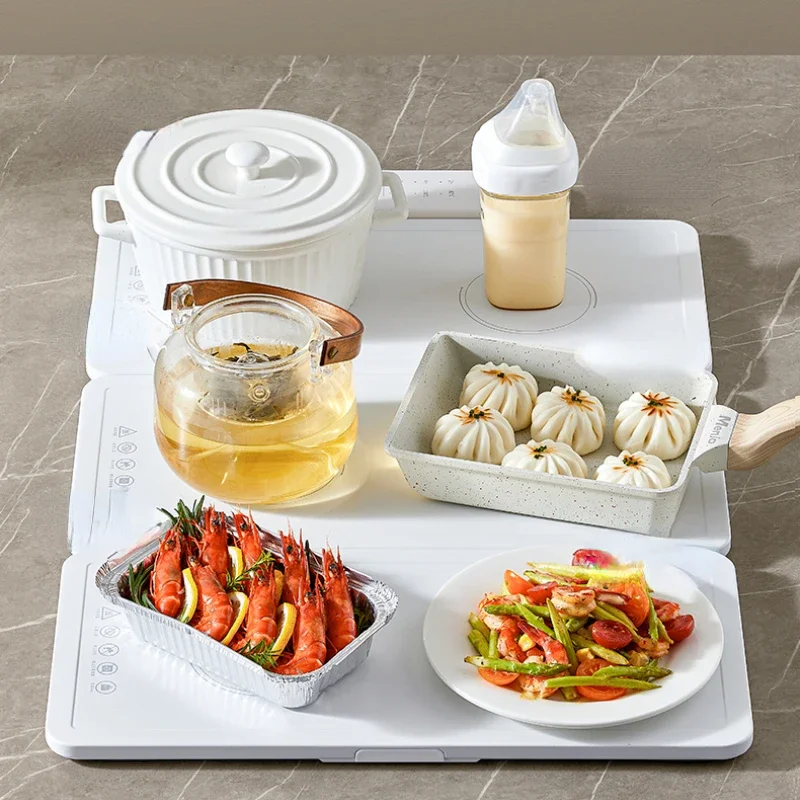 Folding Dishes Warming Plate Board Dishes Warming Keeping Plate Dinning Board Constant Temperature Taza Con Calentador