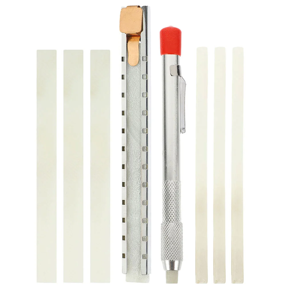 Stone Pen Scribing Tool Draw Soapstone Pencil Refill Welding Chalk for Welder Flat Talc Write Marker