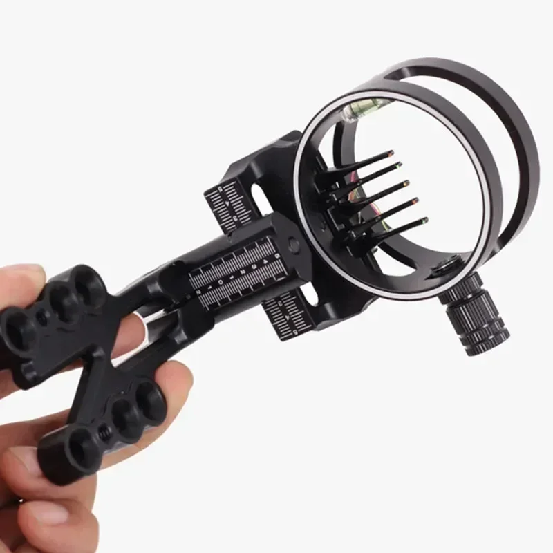 1pcs Assembly Compound Bow Sight Outdoor Sports Accessories Adjustable Aluminum Alloy Archery Clear scale Ultra Light
