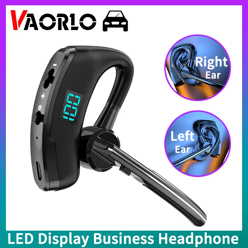 V8S LED Display Business Bluetooth Headphone 48Hours Call Time Long Standby With Mic Voice Control ENC Sports Wireless Earphone