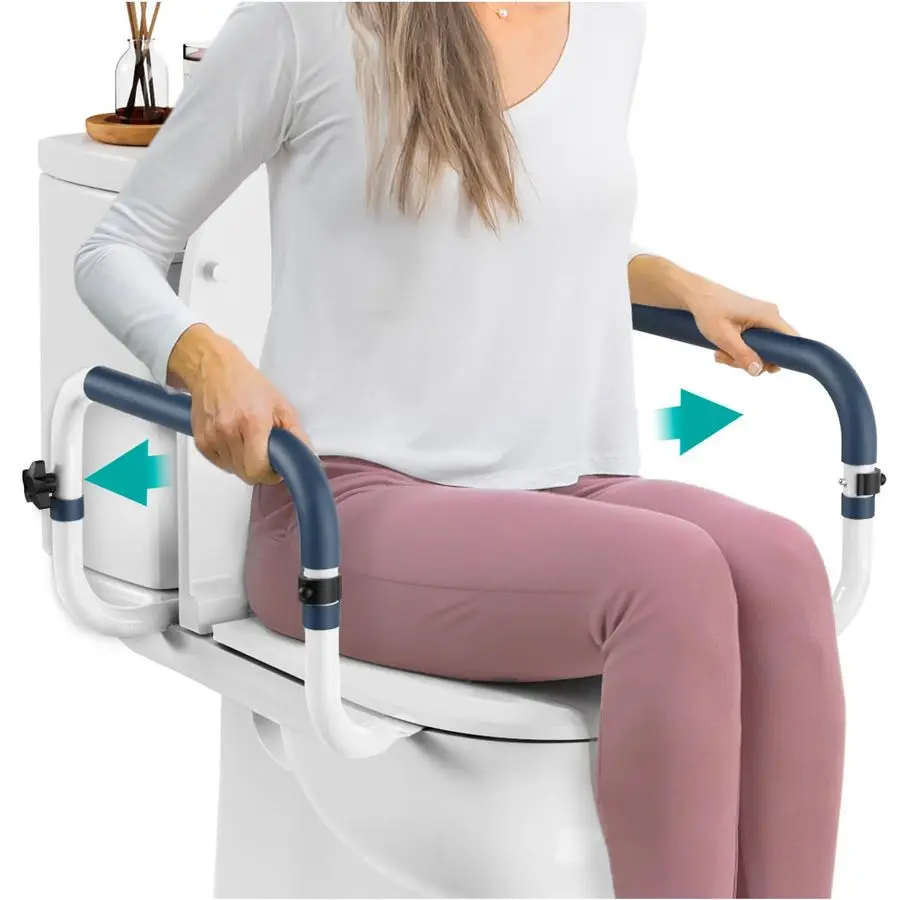 

Поручни для унитаза, регулируемые, до 113 кг, для пожилых людей, опорные поручни для туалета, поручни для сиденья унитаза