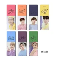7PC/SET RM JIN SUGA J-HOPE JIMIN V JUNG KOOK Picture Poster Small Double-side Round Cards Korean Boy Group 8.6*5.4cm Photo Card