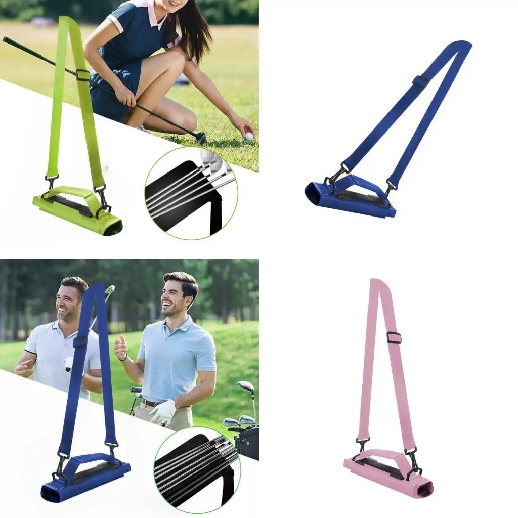 

652F Compact Golf Club Carry Bag Case Spacious Interior for Clubs Accessories Ergonomic Crossbody Strap Portable Design