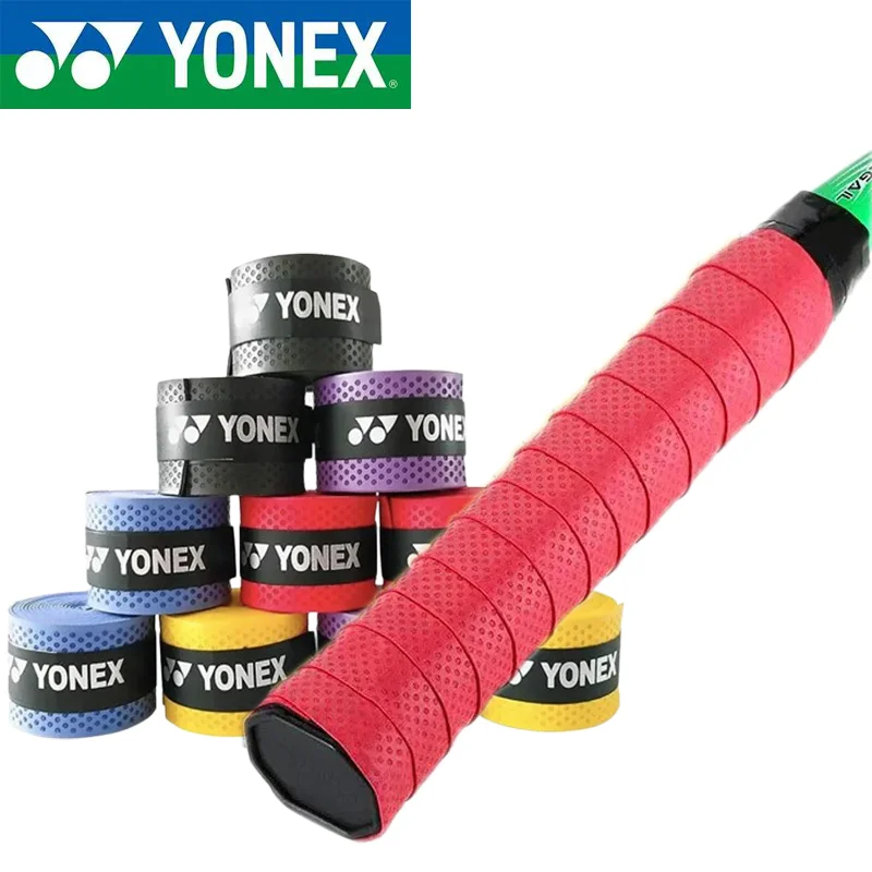 

YONEX Overgrip, поглощающая пот, противоскользящие ручки для ракетки толщиной 5 мм, обертка для бадминтона, теннисная ракетка для бадминтона, противоскользящая лента для ракетки